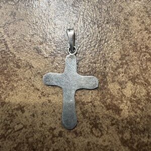 Sterling Silver Cross Pendant 925 Mexico Minimalist Religious Jewelry